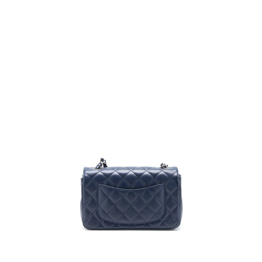 Chanel Classic Mini Rectangular Flap Bag Caviar Navy