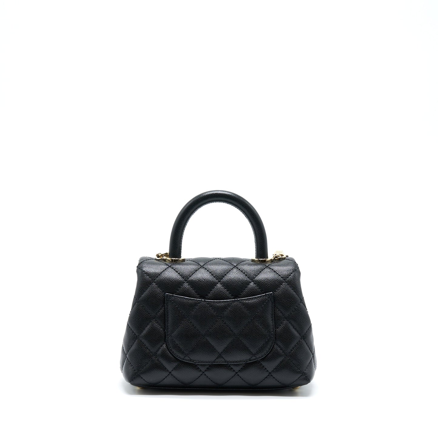 Chanel Mini Coco Handle Caviar Black L