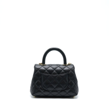 Chanel Mini Coco Handle Caviar Black L