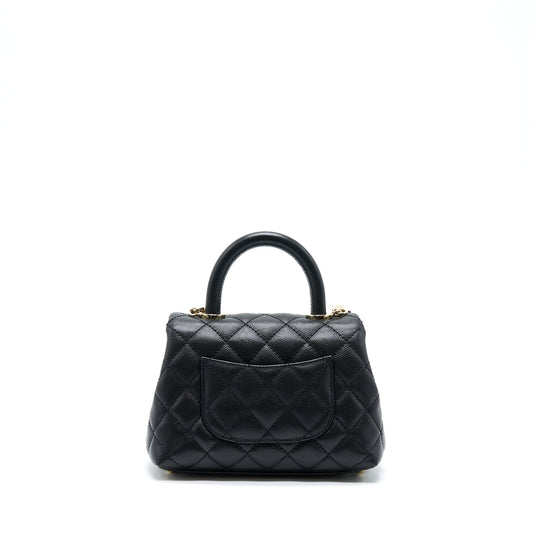 Chanel Mini Coco Handle Caviar Black L