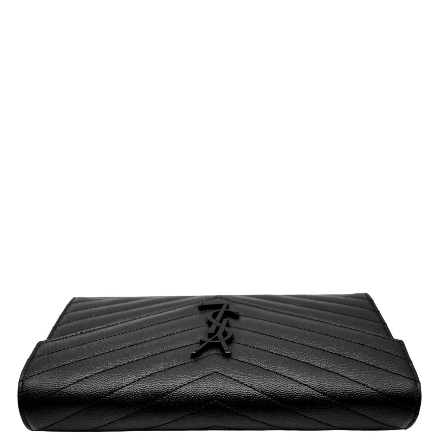 YVES SAINT LAURENT Cassandre Matelasse Chain Wallet Crossbody Bag Black