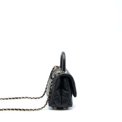 Chanel Mini Coco Handle Caviar Black L