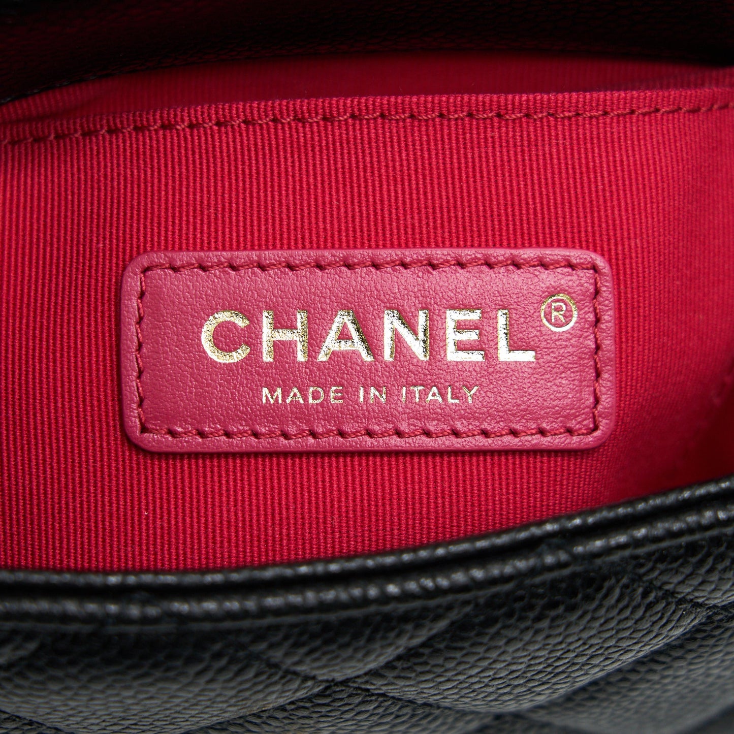 Chanel 21A Mini Square Flap Bag Caviar Black