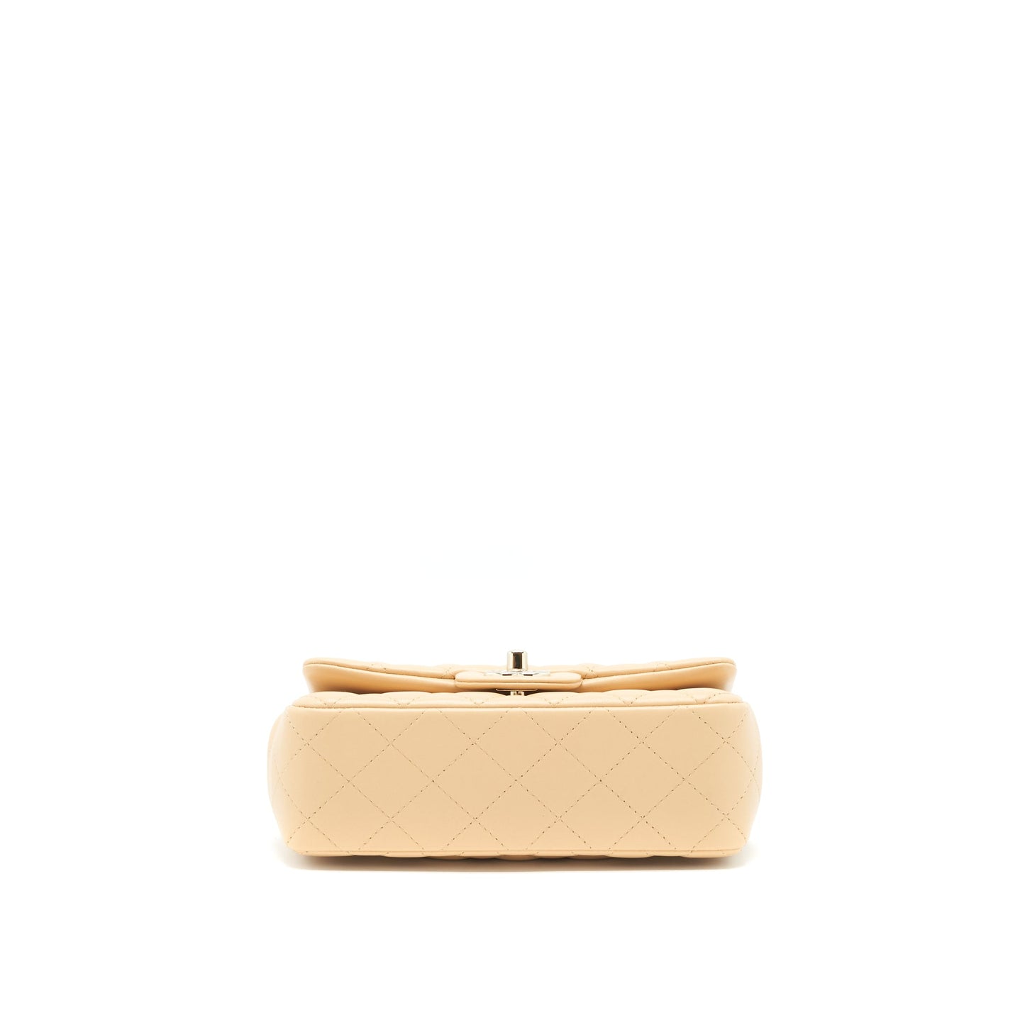 Chanel Mini Rectangular Lambskin Light Beige L