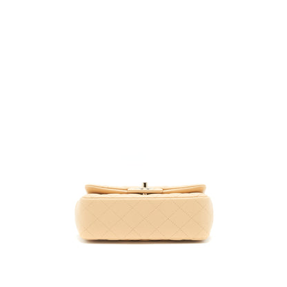 Chanel Mini Rectangular Lambskin Light Beige L