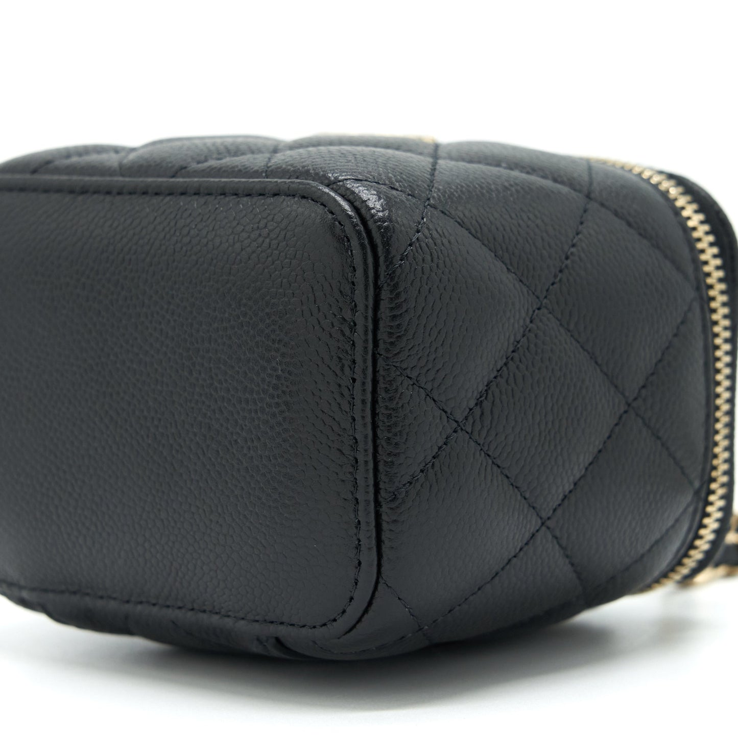 Chanel Mini Vanity With Chain Caviar Black L