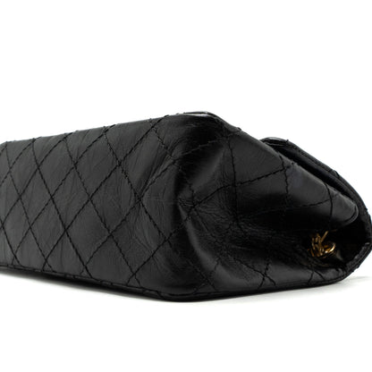 Chanel Mini 2.55 Reissue Flap Bag Aged Calfskin Black Brushed