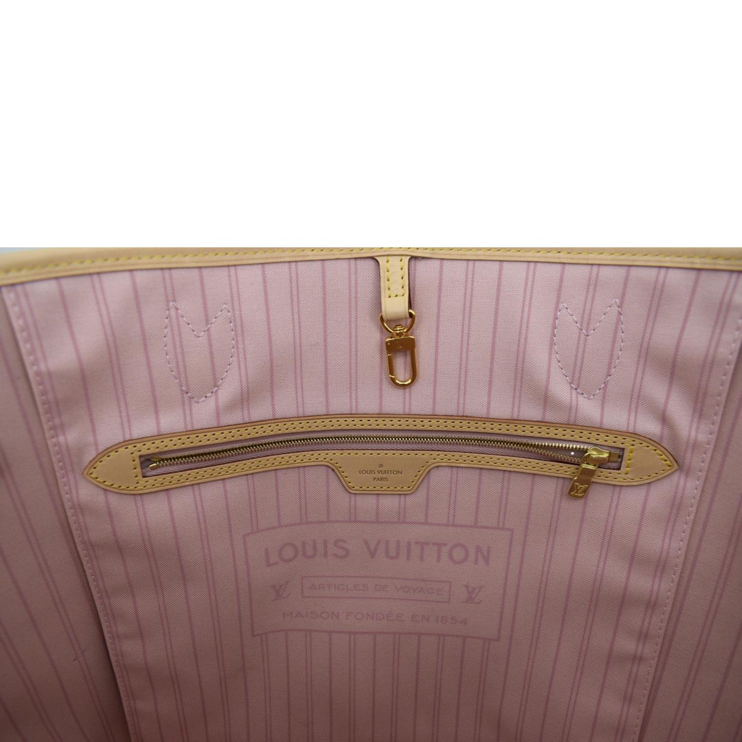 LOUIS VUITTON Neverfull GM Damier Azur Tote Shoulder Bag White