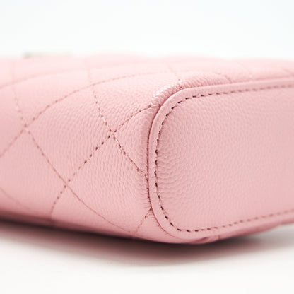 Chanel 22C Vertical Vanity On Chain Caviar Sakura Pink L