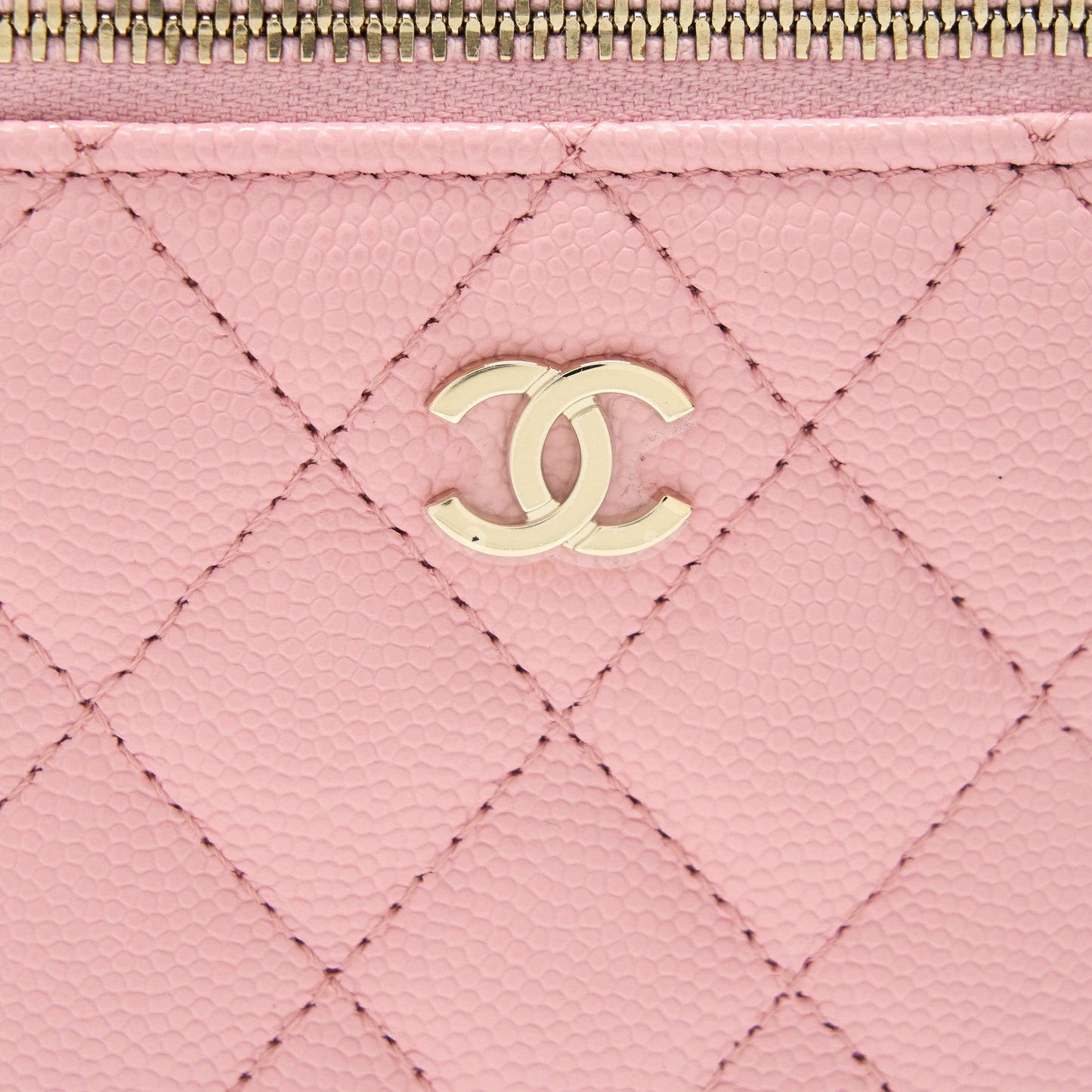 Chanel 22C Vertical Vanity On Chain Caviar Sakura Pink L