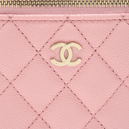 Chanel 22C Vertical Vanity On Chain Caviar Sakura Pink L