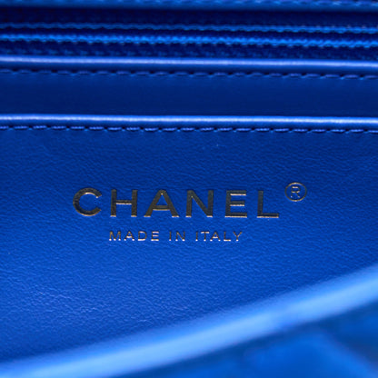 Chanel Pearl Crush Mini Rectangular Lambskin Blue Brushed  (Microchip)