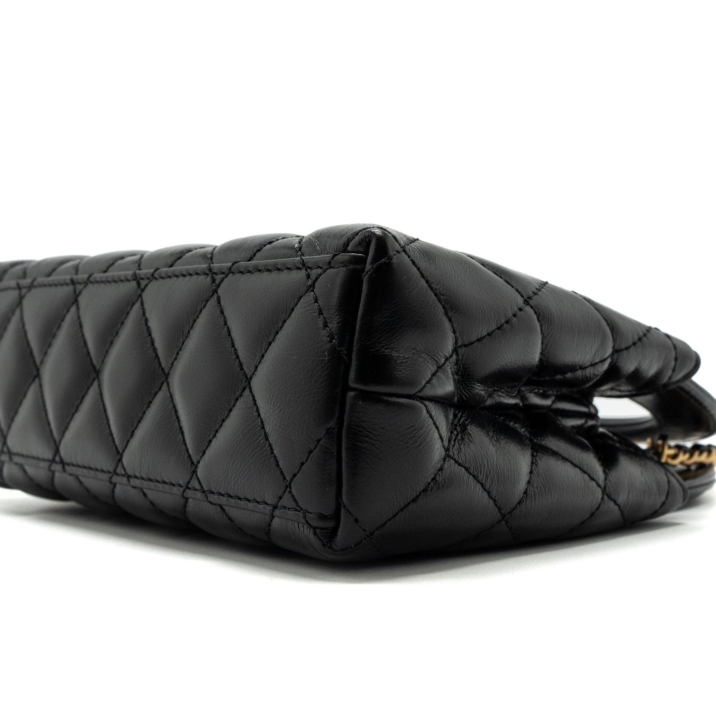 Chanel 23k Mini Shopping Tote Calfskin Black Brushed (Microchip)
