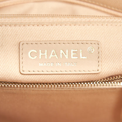 CHANEL CAVIER LARGE COCO HANDLE FLAP BAG BEIGE