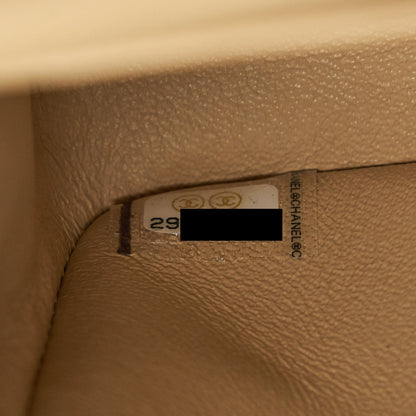 Chanel Medium Classic Double Flap Bag Caviar Beige