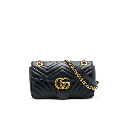 GUCCI GG MARMONT SMALL SHOULDER BAG BLACK