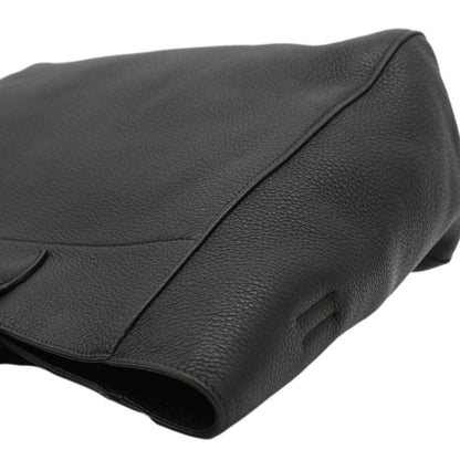 PRADA Vitello Daino Large Leather Tote Bag Black