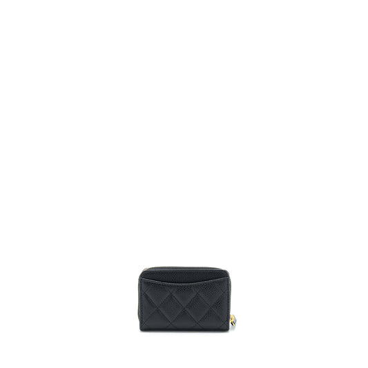 Chanel Zip Small Card Holder Caviar black