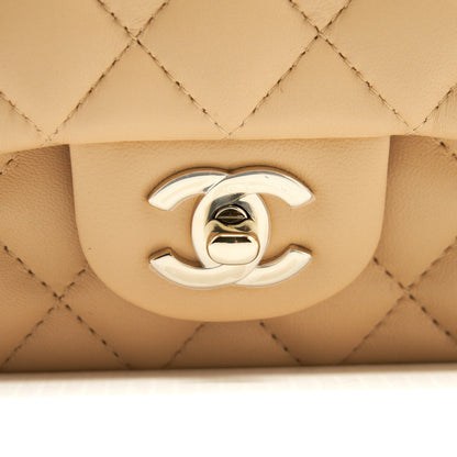 Chanel 22C Mini Rectangular Flap Bag Lambskin Beige L