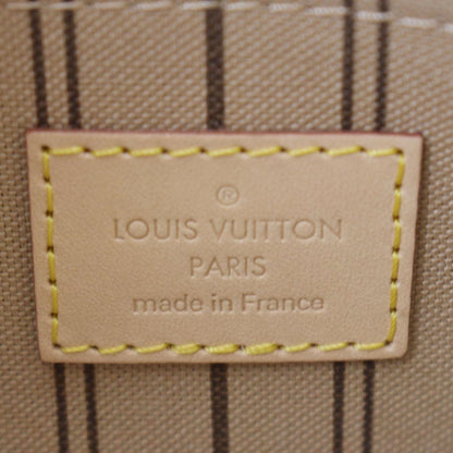 LOUIS VUITTON Neverfull Monogram Canvas Pochette Wristlet Pouch Brown