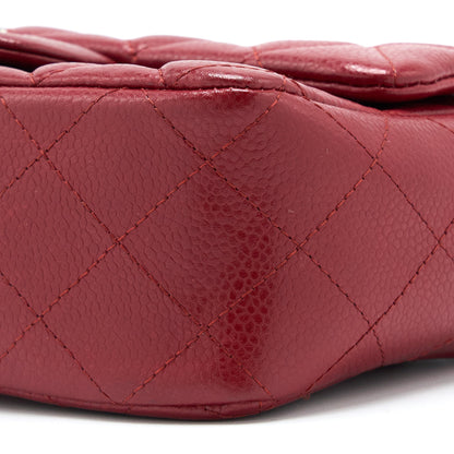 Chanel Mini Rectangular Flap Bag Caviar Red