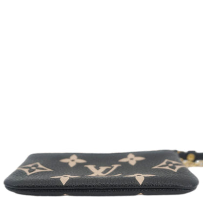 LOUIS VUITTON Monogram Empreinte Leather Key Pouch Black