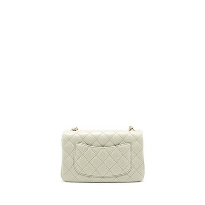 Chanel mini rectangular flap Bag Lambskin Light Grey L