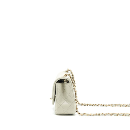 Chanel mini rectangular flap Bag Lambskin Light Grey L