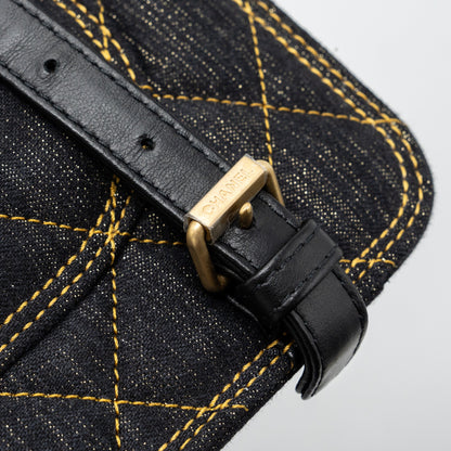 Chanel 23S flap backpack denim dark blue Brushed  (microchip)