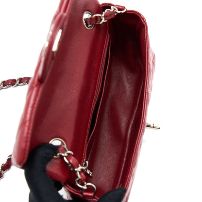 Chanel Mini Rectangular Flap Bag Caviar Red