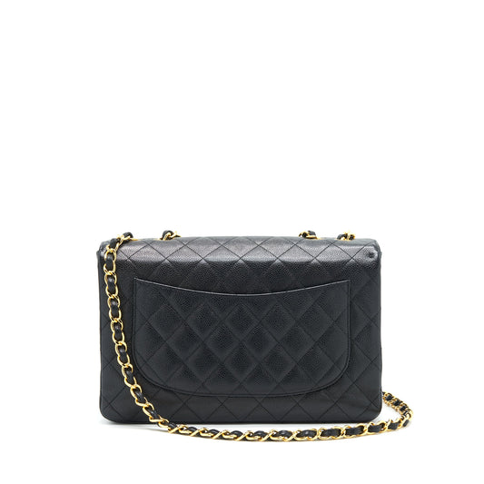 Chanel Vintage Jumbo Single Flap Caviar Black