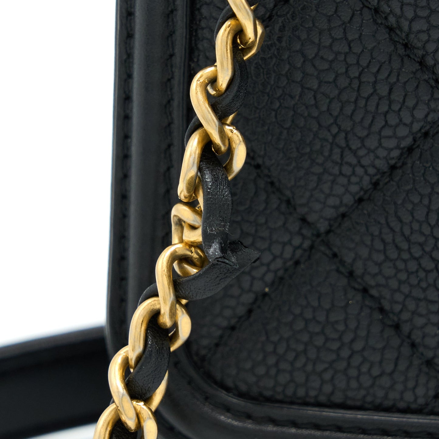 Chanel Filigree Flap Bag Caviar Black