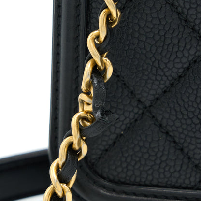 Chanel Filigree Flap Bag Caviar Black