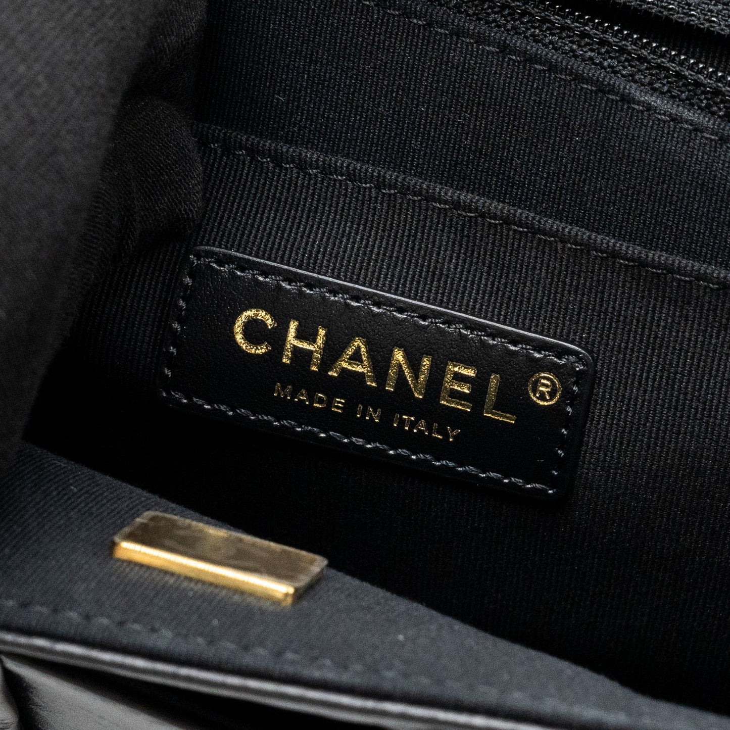Chanel 23S flap backpack calfskin black brushed  (microchip)