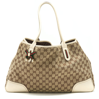 Gucci Princy Tote Bag GG Supreme Canvas/ White