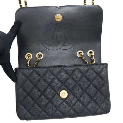 Chanel Filigree Flap Bag Caviar Black