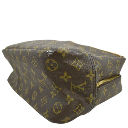 LOUIS VUITTON Deauville Bowling Monogram Canvas Satchel Bag Brown