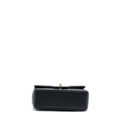 Chanel 22A Top Handle Mini Rectangular Flap Bag Lambskin Black