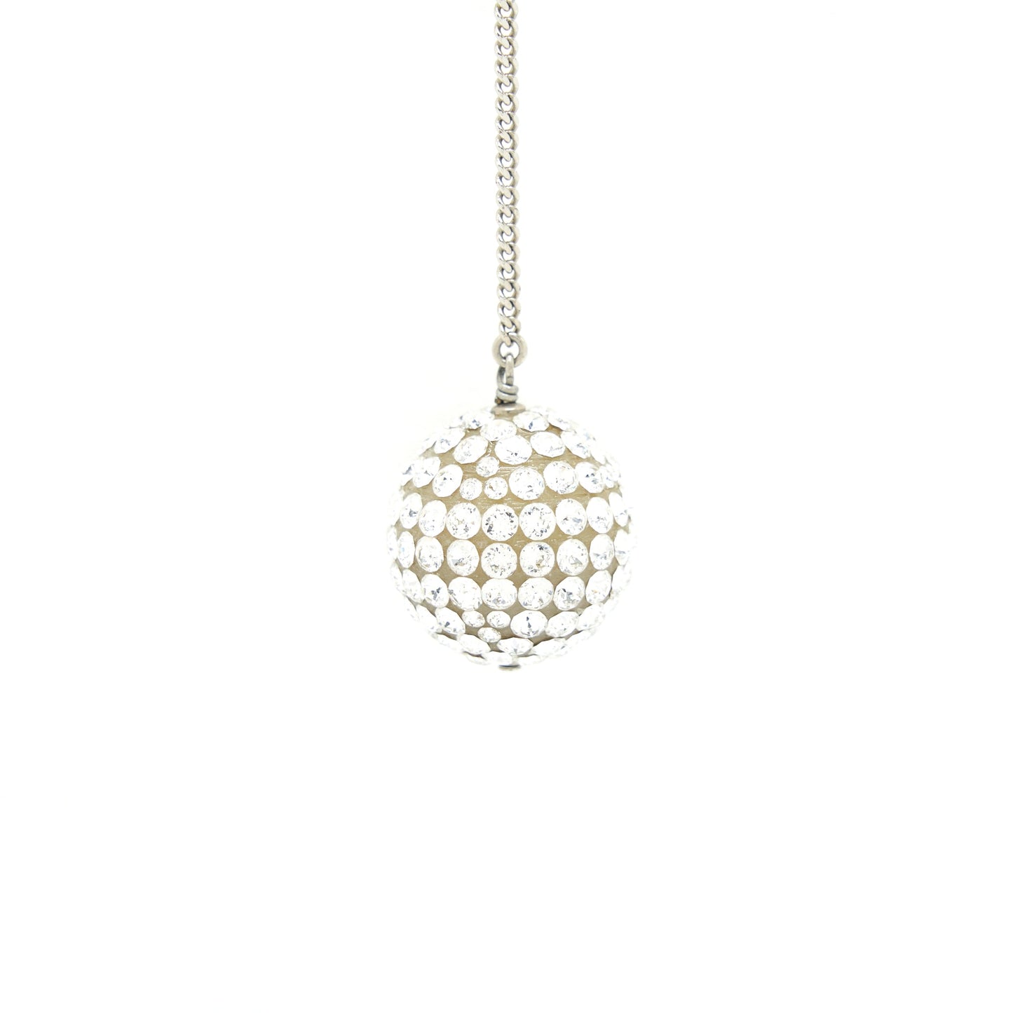 Chanel Drop Ball Crystal Earrings