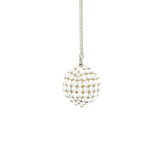 Chanel Drop Ball Crystal Earrings