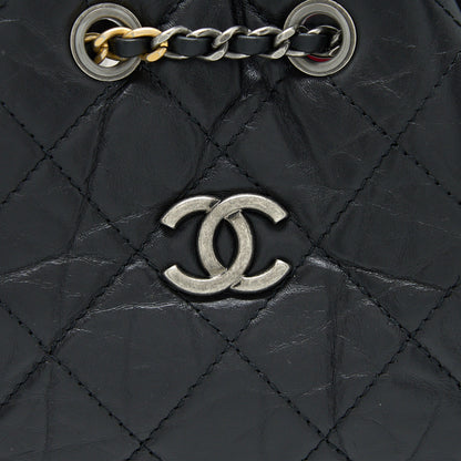 Chanel Small Gabrielle Backpack Calfskin Black Multicolour Hardware (Microchip)