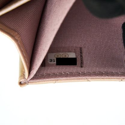 Chanel Iridescent Card Holder Calfskin Pink