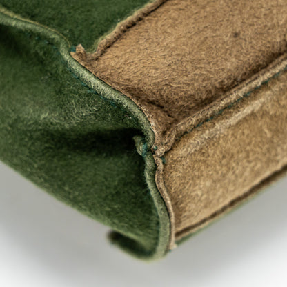Chanel 2.55 Patchwork Single Flap Bag Suede Dark Green