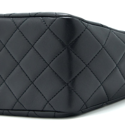 Chanel 23C Pearl Crush Hobo Bag Lambskin Black Brushed  (Microchip)