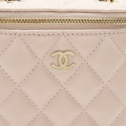 Chanel 21C Vertical Vanity On Chain Caviar Light Pink L