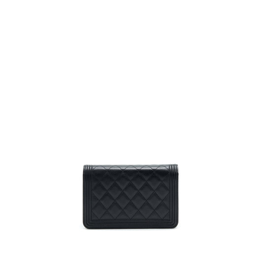Chanel Leboy Wallet On Chain WOC Caviar Black