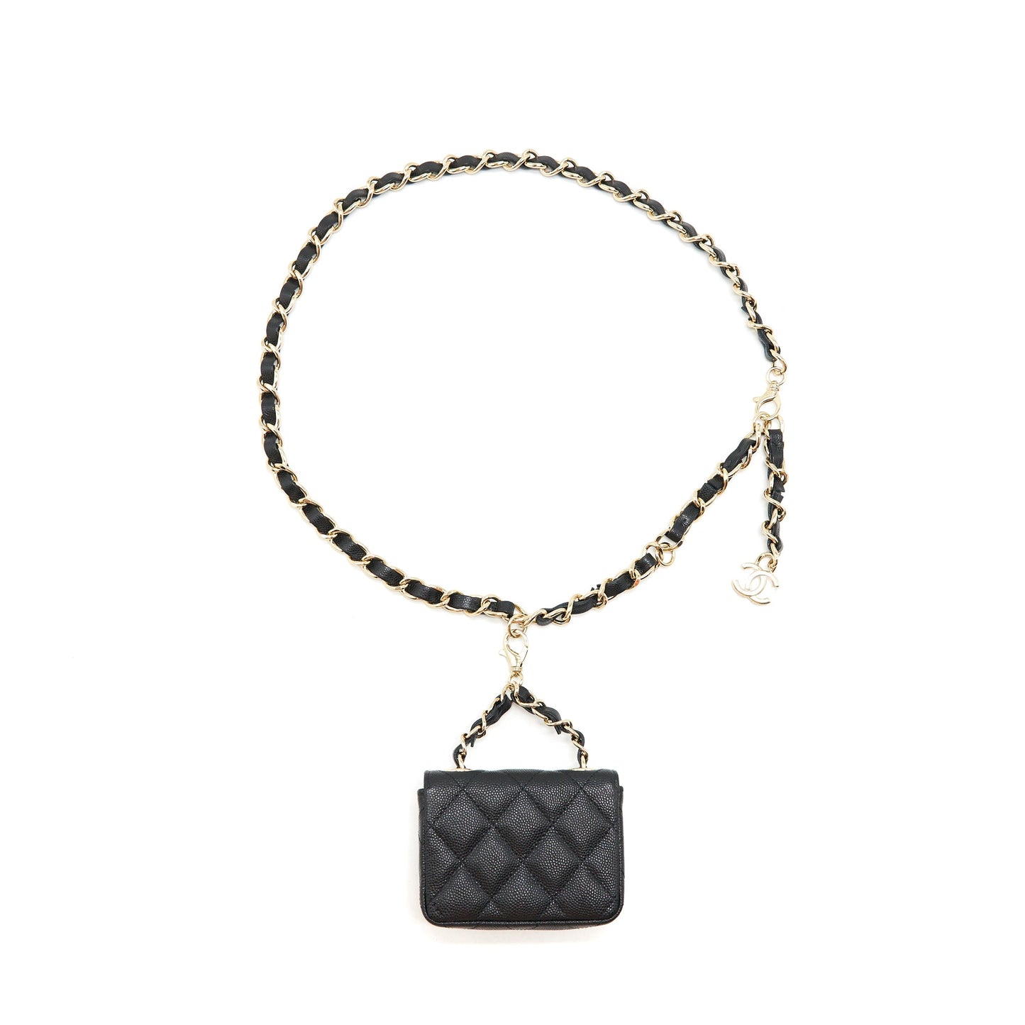 Chanel 21B Belt Bag Caviar Black L