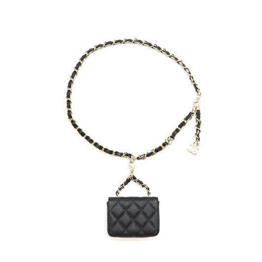 Chanel 21B Belt Bag Caviar Black L