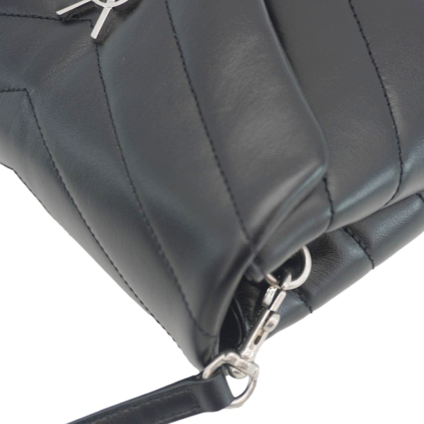 YVES SAINT LAURENT Loulou Toy Matelasse Leather Crossbody Bag Black