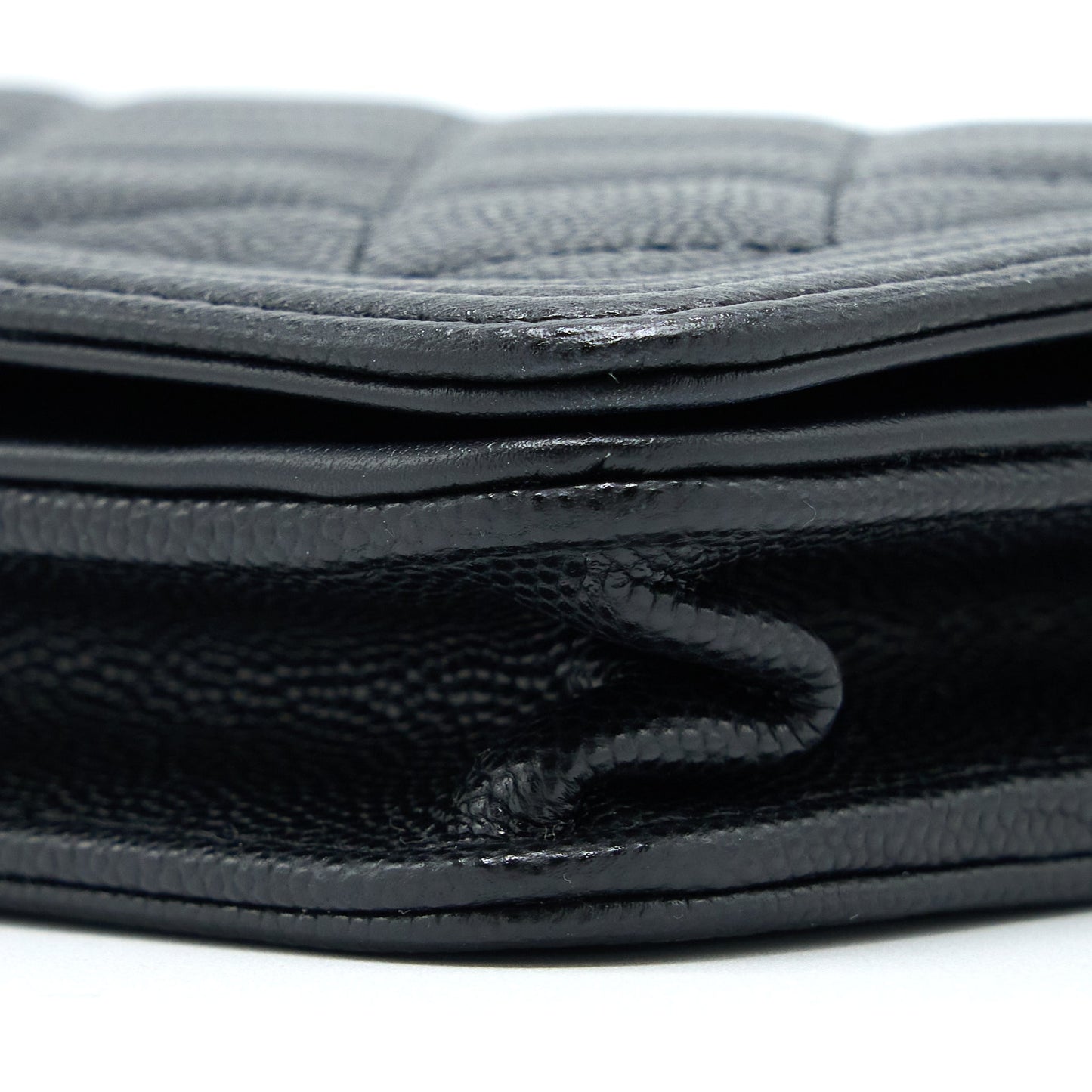 Chanel Boy Wallet on Chain Caviar Black  (Microchip)